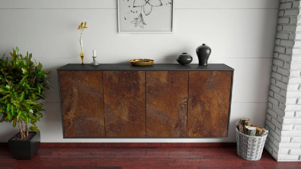 Stil Zeit Möbel Sideboard Lakewood, Rost, hängend (180x79x35cm) Wochenangebot