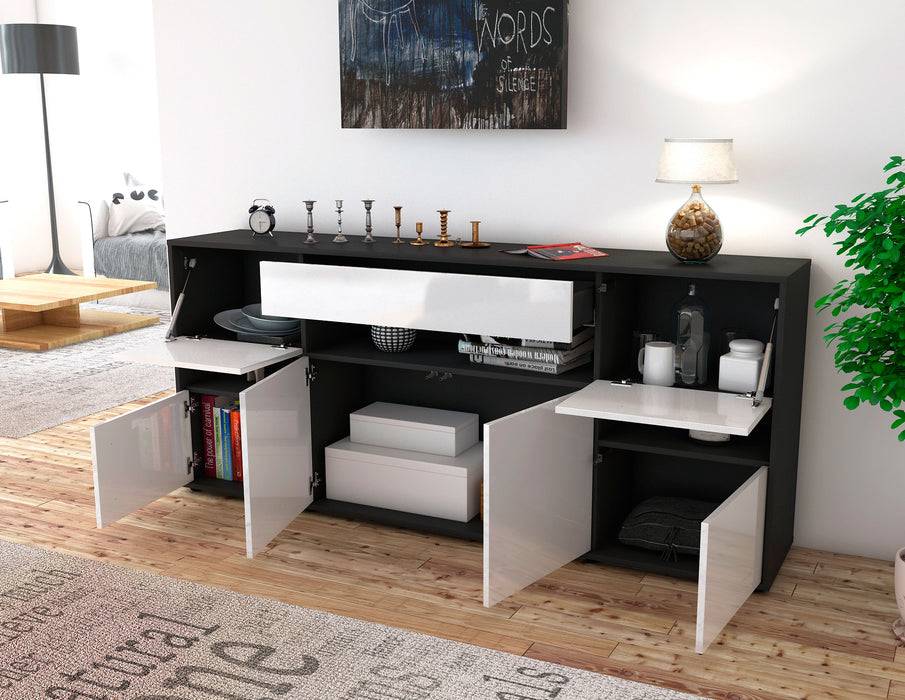 Stil Zeit Möbel Sideboard Ginevra, Weiß (180x79x35cm) Kostenlose Rückgabe