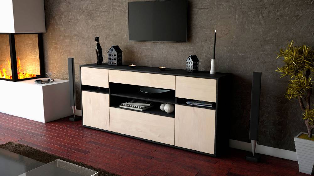 Stil Zeit Möbel Sideboard Gina, Zeder (180x79x35cm) Letzte 3 Tage