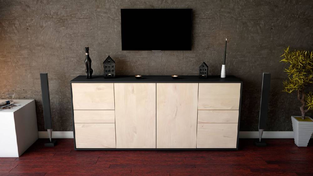 Stil Zeit Möbel Sideboard Gemma, Zeder (180x79x35cm) Letzte 2 Tage