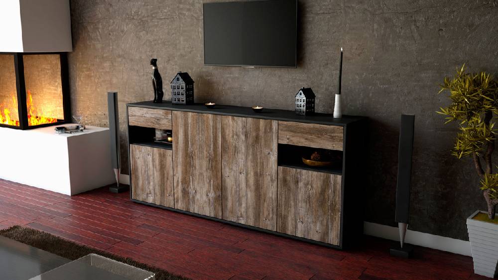 Stil Zeit Möbel Sideboard Franca, Treibholz (180x79x35cm) Letzter Tag