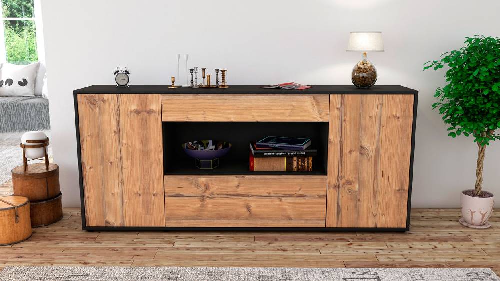 Stil Zeit Möbel Sideboard Fiora, Pinie (180x79x35cm) Discount Store für neue Produkte