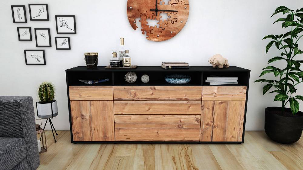 Stil Zeit Möbel Sideboard Evelina, Pinie (180x79x35cm) Speichern exportieren