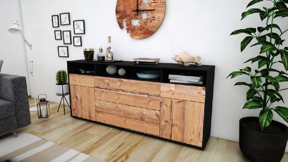 Stil Zeit Möbel Sideboard Evelina, Pinie (180x79x35cm) Speichern exportieren