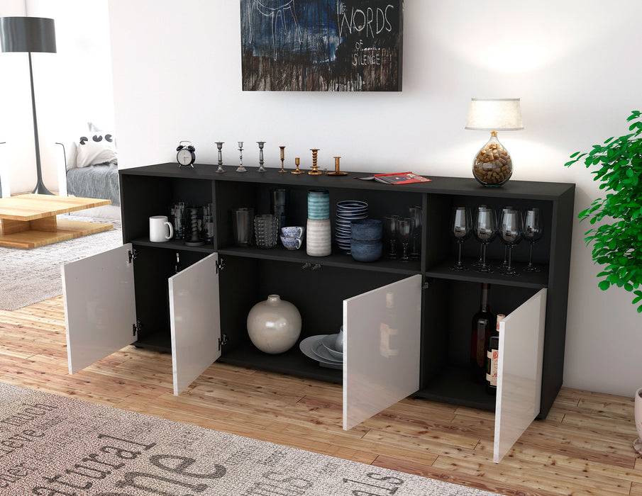 Stil Zeit Möbel Sideboard Enrica, Grün (180x79x35cm) Online