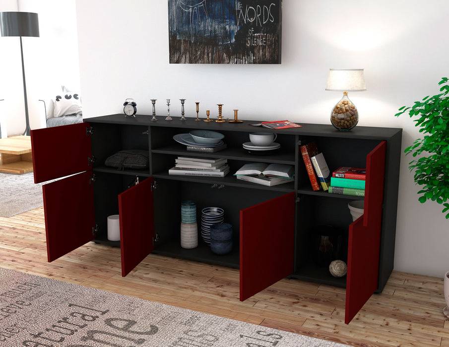 Stil Zeit Möbel Sideboard Emilia, Bordeaux (180x79x35cm) Auslauf