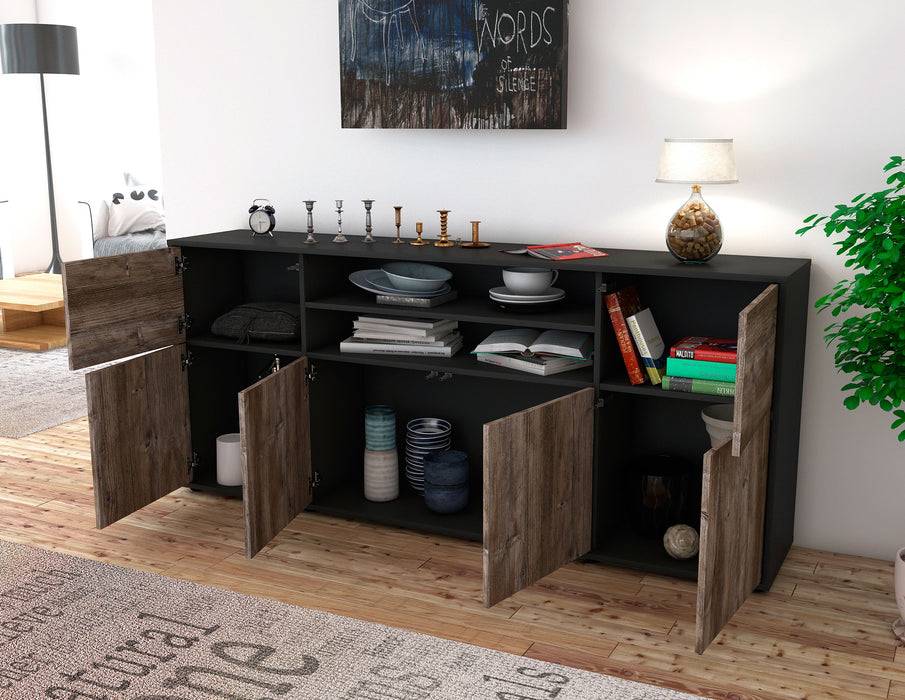 Stil Zeit Möbel Sideboard Emilia, Walnuss (180x79x35cm) Verkauf