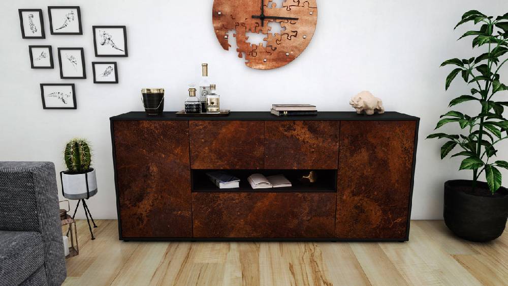 Stil Zeit Möbel Sideboard Elisabetta, Rost (180x79x35cm) Limitierter Zeitrabatt