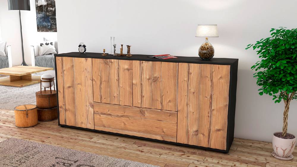Stil Zeit Möbel Sideboard Eli, Pinie (180x79x35cm) Rabatt