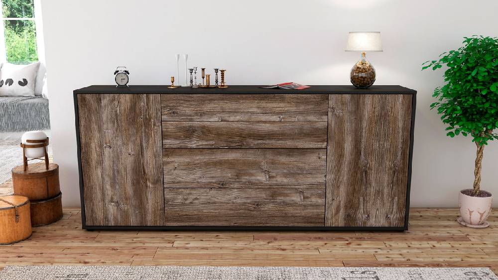 Stil Zeit Möbel Sideboard Elettra, Treibholz (180x79x35cm) Flash Sale