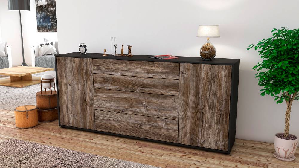 Stil Zeit Möbel Sideboard Elettra, Treibholz (180x79x35cm) Flash Sale