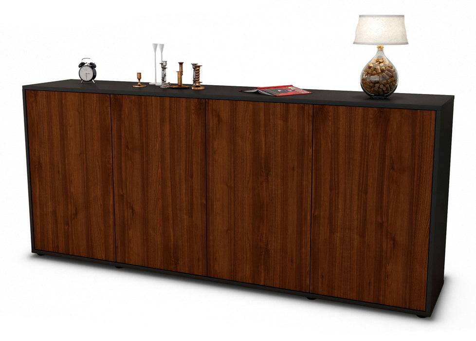 Stil Zeit Möbel Sideboard Elana, Walnuss (180x79x35cm) Begrenztes Angebot