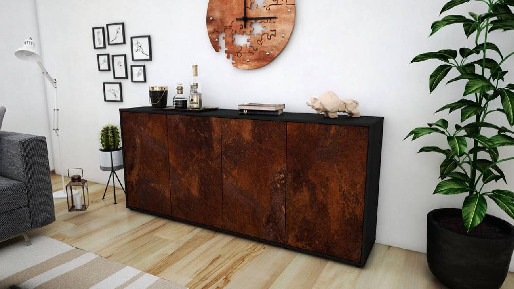 Stil Zeit Möbel Sideboard Elana, Rost (180x79x35cm) Online Shopping