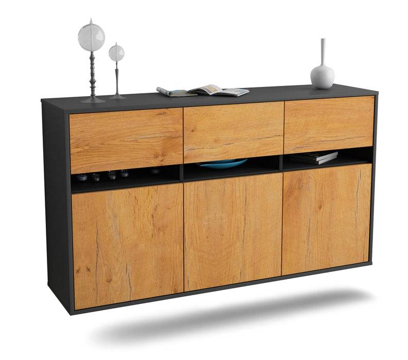 Stil Zeit Möbel Sideboard Joliet, Eiche, hängend (136x79x35cm)
