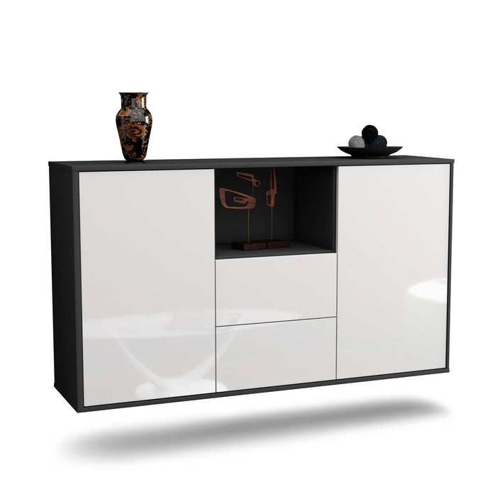 Stil Zeit Möbel Sideboard Port St. Lucie, Weiß, hängend (136x79x35cm) Black Friday