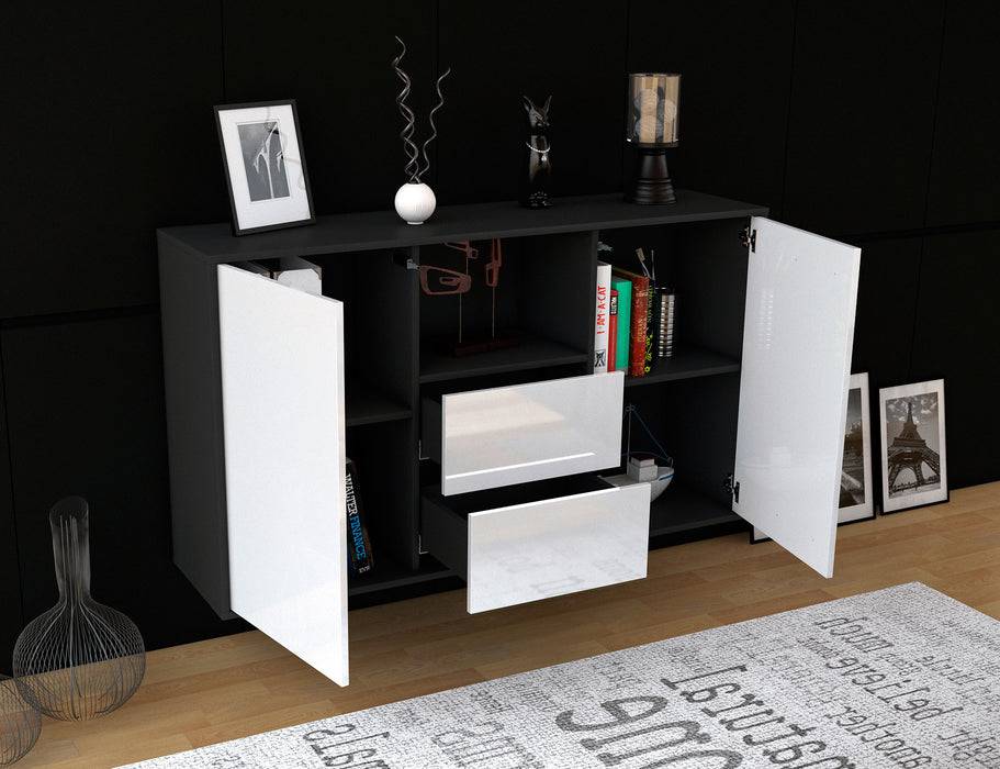 Stil Zeit Möbel Sideboard Port St. Lucie, Weiß, hängend (136x79x35cm) Black Friday
