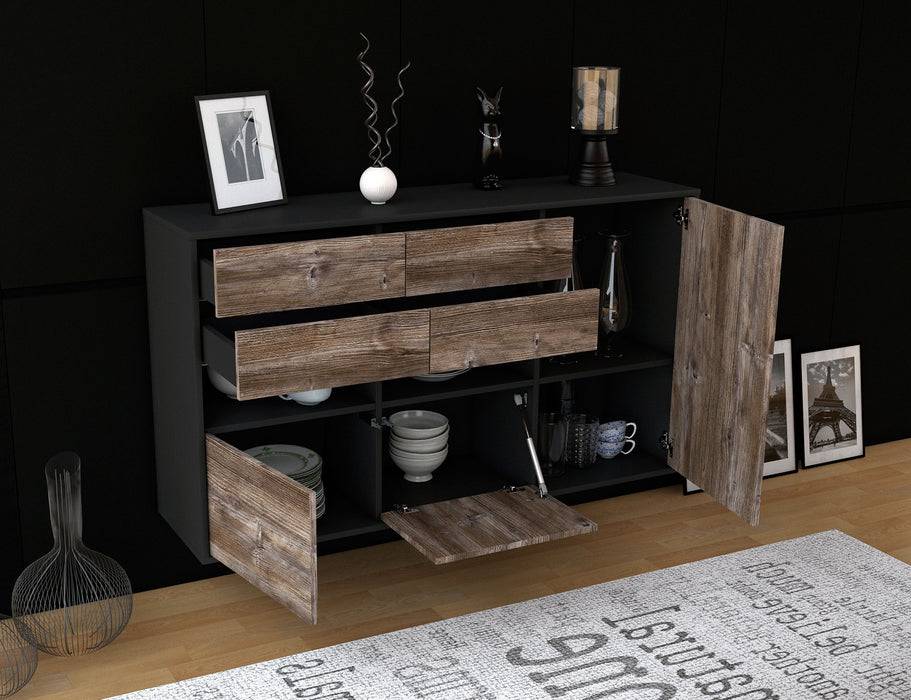 Stil Zeit Möbel Sideboard Santa Rosa, Walnuss, hängend (136x79x35cm) Cyber Monday