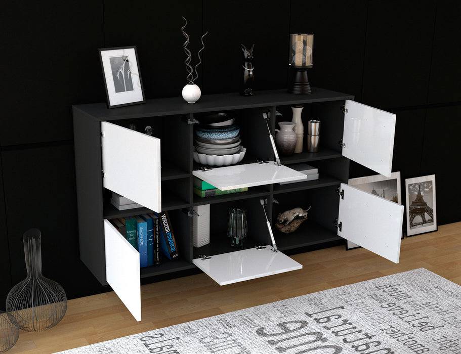 Stil Zeit Möbel Sideboard Rockford, Orange, hängend (136x79x35cm) Weihnachtsangebot