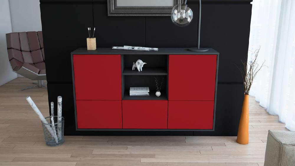 Stil Zeit Möbel Sideboard Grand Prairie, Bordeaux, hängend (136x79x35cm) Osterangebot