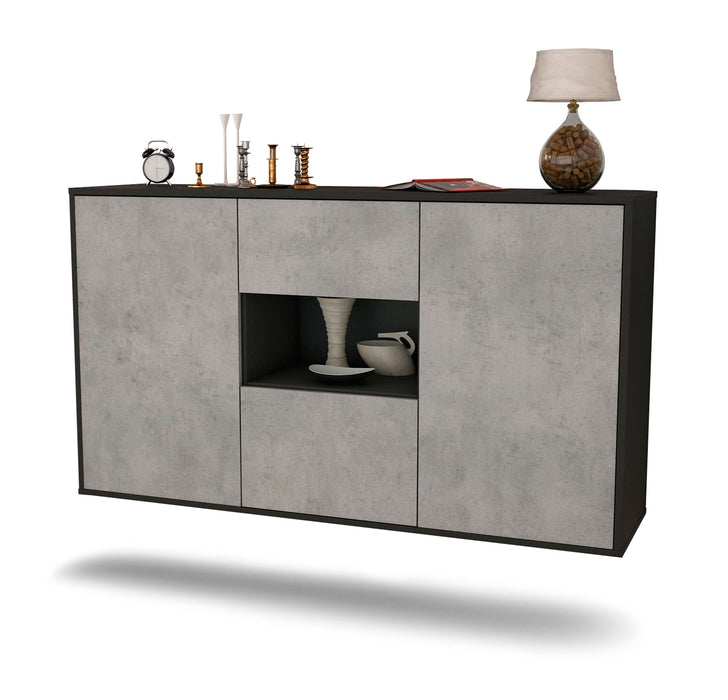 Stil Zeit Möbel Sideboard Tallahassee, Beton, hängend (136x79x35cm) Muttertagsangebot