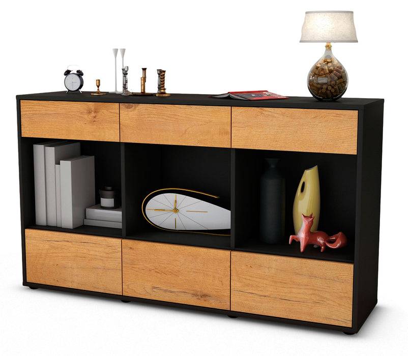 Stil Zeit Möbel Sideboard Efisia, Eiche (136x79x35cm)