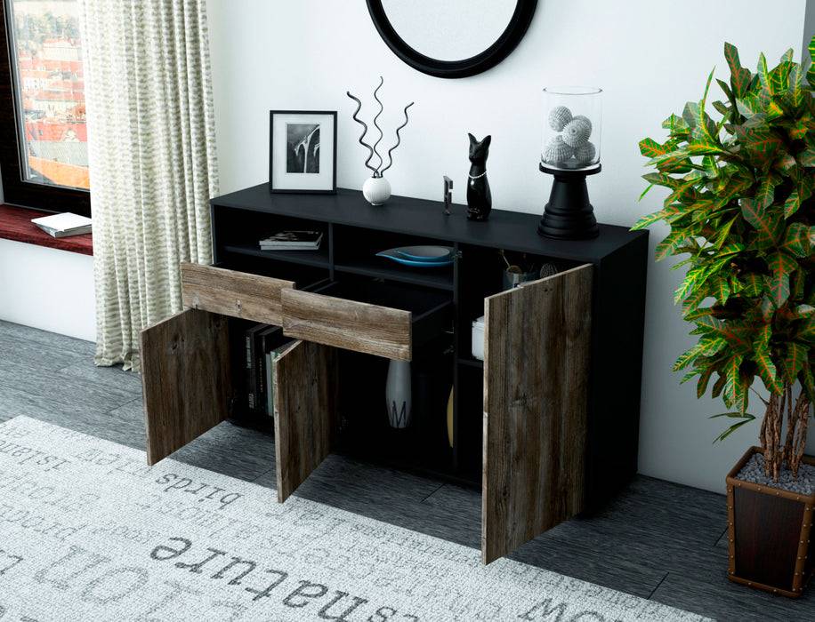 Stil Zeit Möbel Sideboard Editta, Eiche (136x79x35cm) Heißer Verkauf