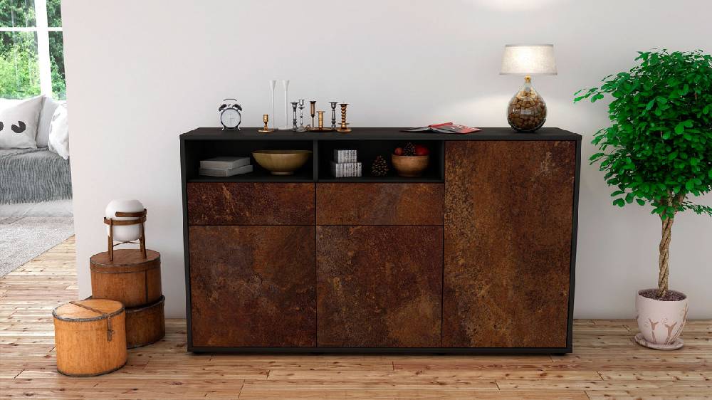 Stil Zeit Möbel Sideboard Editta, Rost (136x79x35cm) Top Angebot