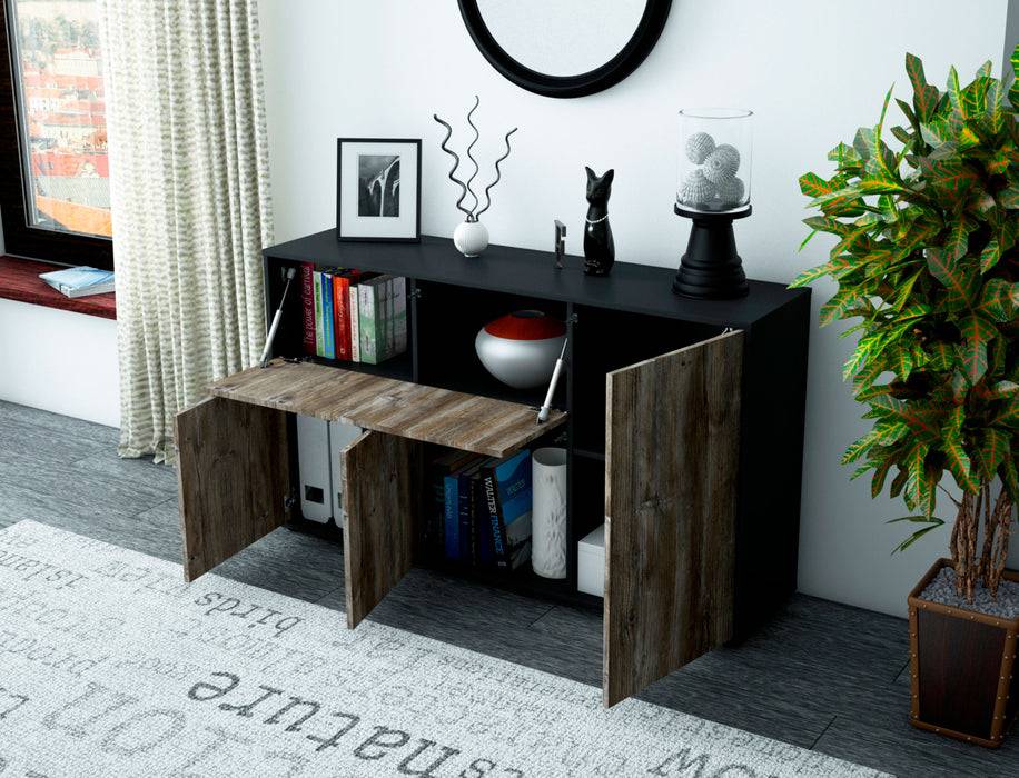 Stil Zeit Möbel Sideboard Edera, Walnuss (136x79x35cm) Neueste Mode