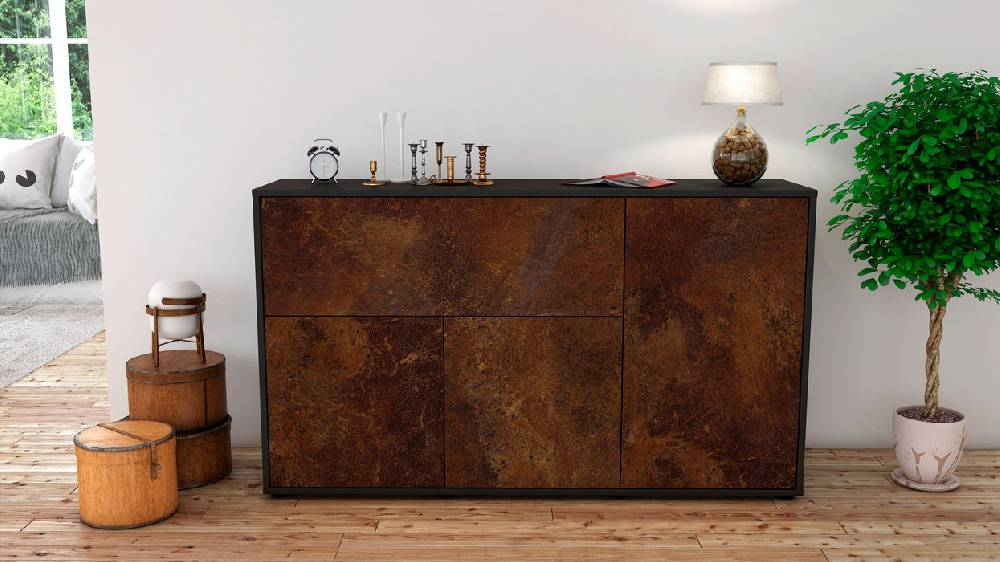 Stil Zeit Möbel Sideboard Edera, Rost (136x79x35cm) Online Outlet