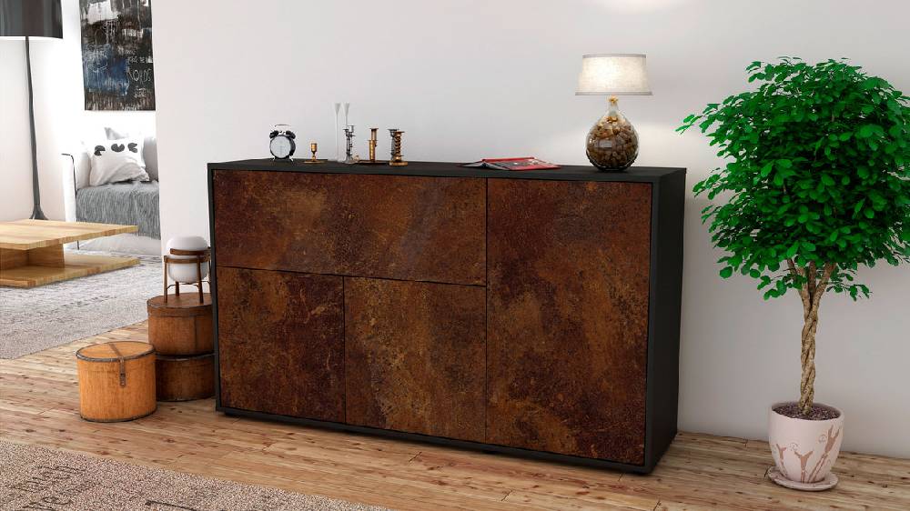 Stil Zeit Möbel Sideboard Edera, Rost (136x79x35cm) Online Outlet