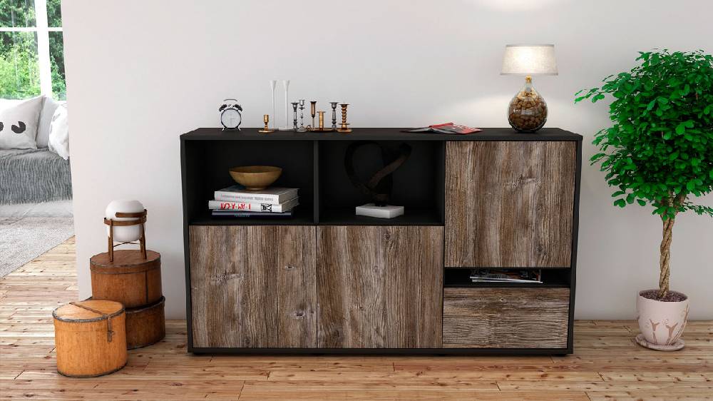 Stil Zeit Möbel Sideboard Eda, Treibholz (136x79x35cm) Zeitlich begrenztes Angebot