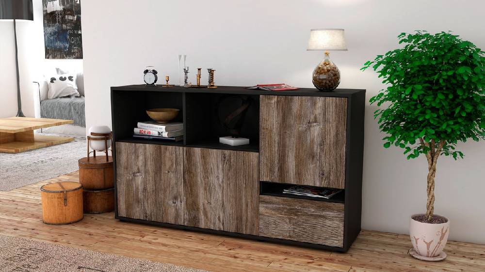 Stil Zeit Möbel Sideboard Eda, Treibholz (136x79x35cm) Zeitlich begrenztes Angebot