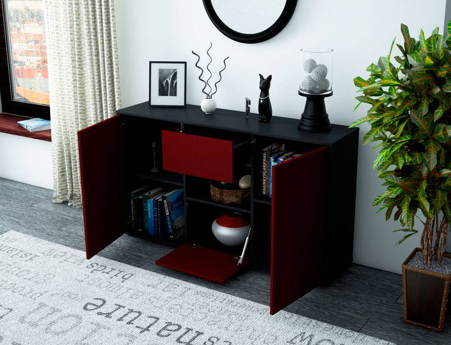Stil Zeit Möbel Sideboard Doriana, Bordeaux (136x79x35cm) Neuheiten