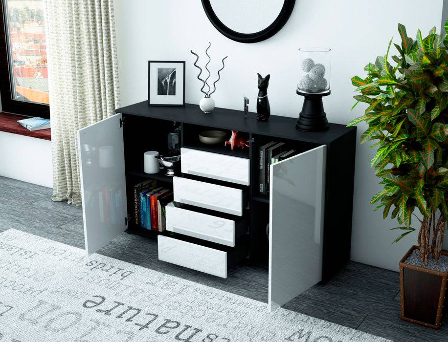 Stil Zeit Möbel Sideboard Donnice, Orange (136x79x35cm) Tägliche Deals