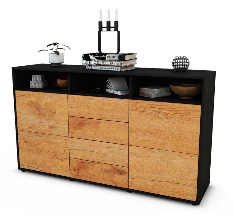 Stil Zeit Möbel Sideboard Donabella, Eiche (136x79x35cm)