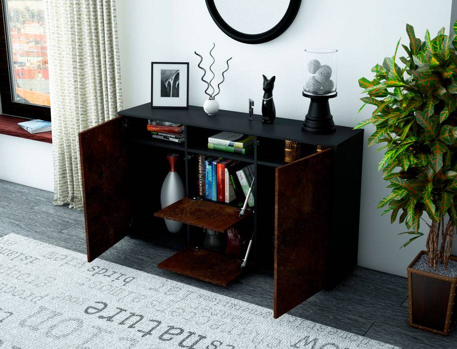 Stil Zeit Möbel Sideboard Dimphi, Rost (136x79x35cm) Kostenlose Rückgabe