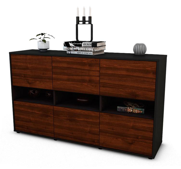 Stil Zeit Möbel Sideboard Diletta, Walnuss (136x79x35cm) Begrenzte Freigabe
