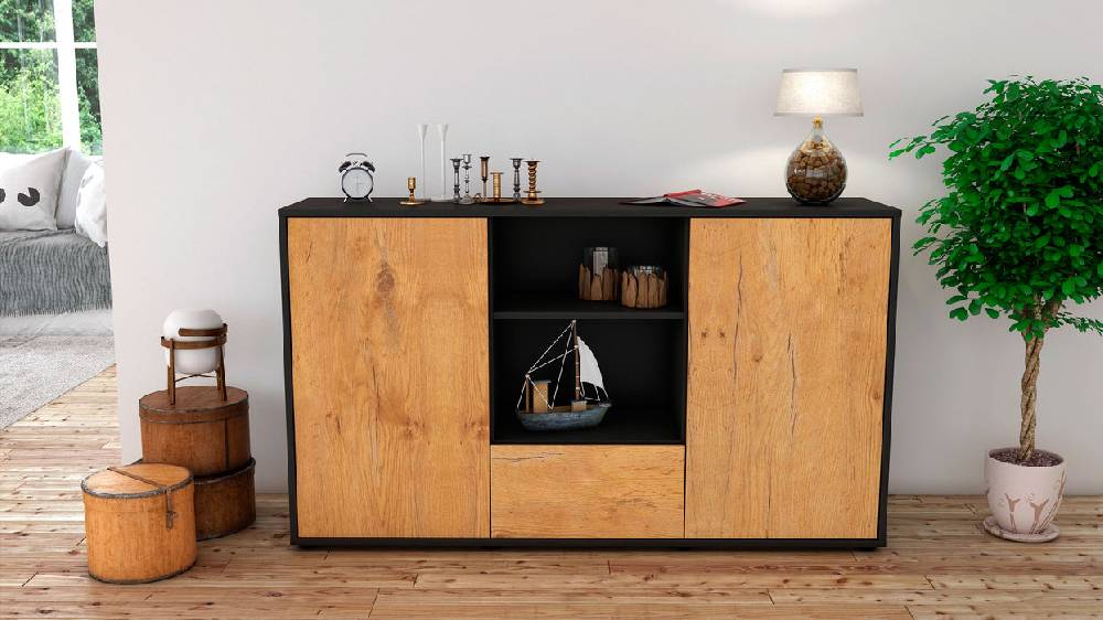 Stil Zeit Möbel Sideboard Desideria, Eiche (136x79x35cm) JETZT KAUFEN