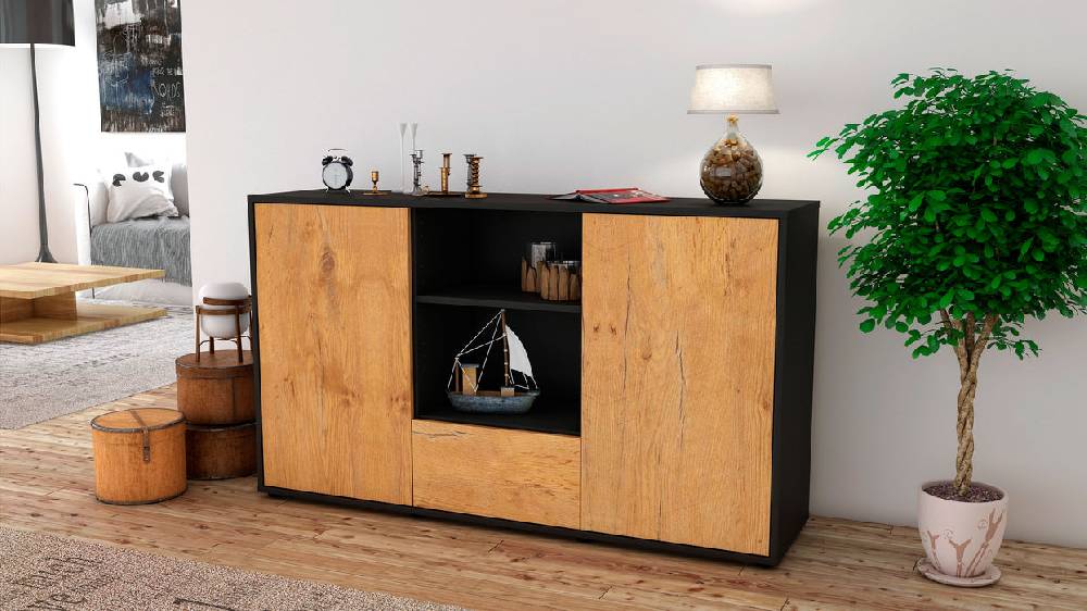 Stil Zeit Möbel Sideboard Desideria, Eiche (136x79x35cm) JETZT KAUFEN