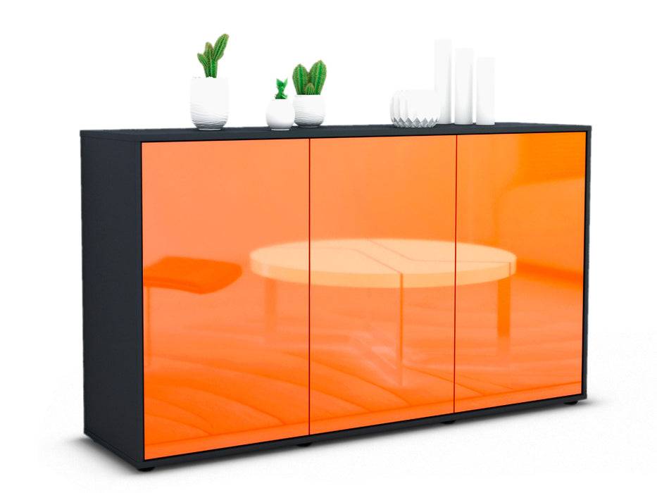 Stil Zeit Möbel Sideboard Delia, Orange (136x79x35cm)