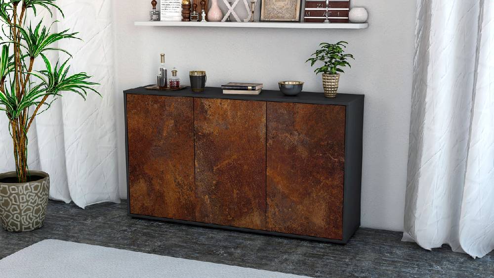 Stil Zeit Möbel Sideboard Delia, Rost (136x79x35cm) Nur für heute