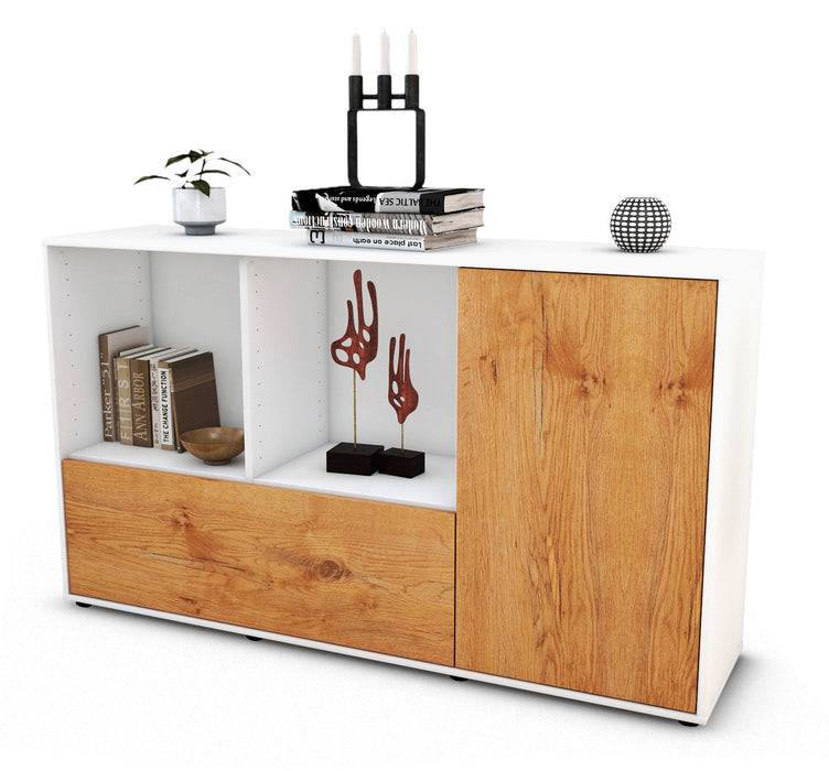 Stil Zeit Möbel Sideboard Ela, Eiche (136x79x35cm) Sonderangebot der Fabrik