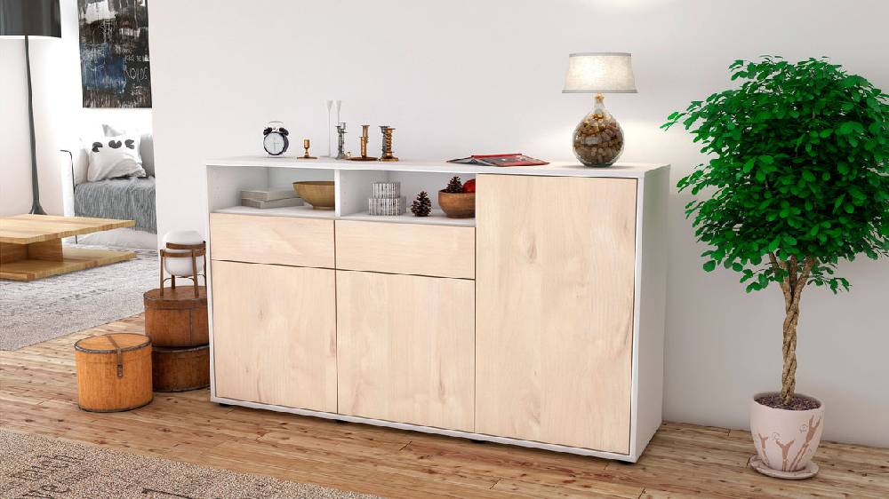 Stil Zeit Möbel Sideboard Editta , Zeder (136x79x35cm) Bis zu 55% Rabatt