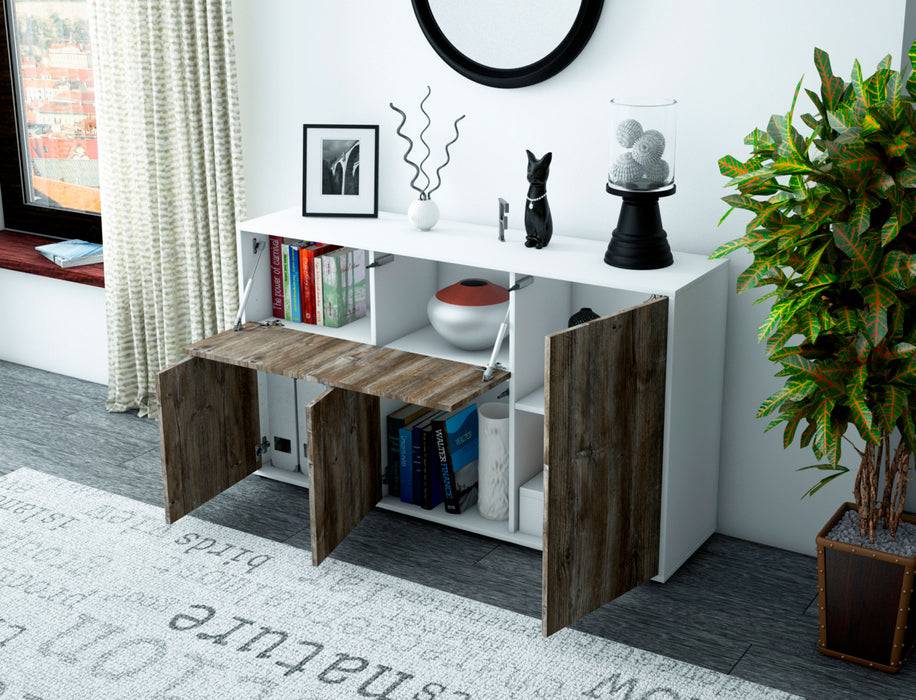 Stil Zeit Möbel Sideboard Edera, Walnuss (136x79x35cm) Discount Store für neue Produkte