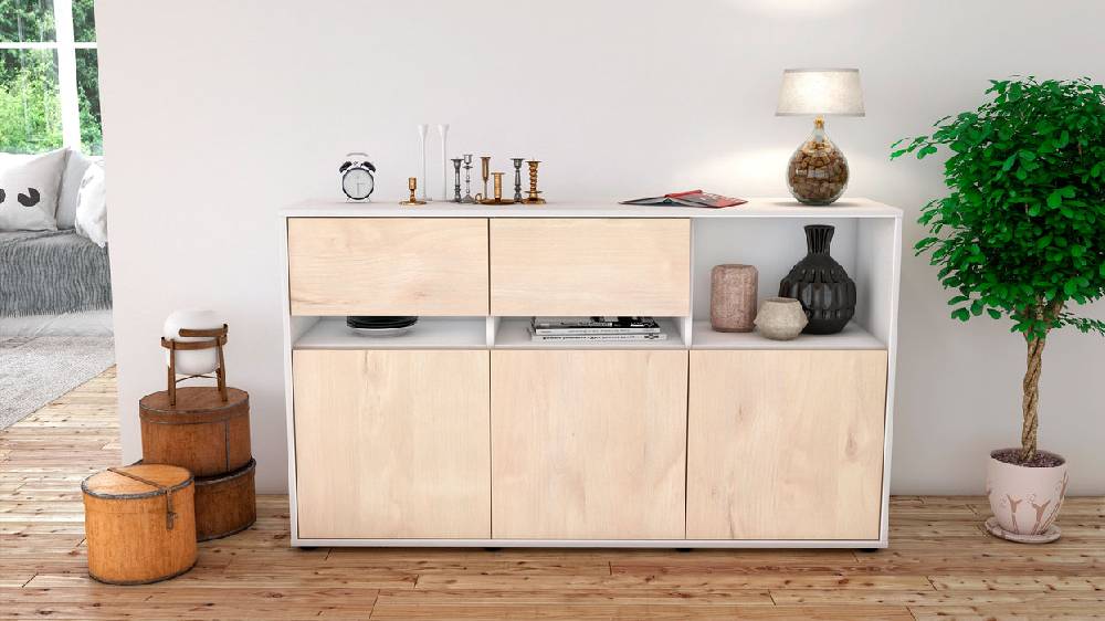 Stil Zeit Möbel Sideboard Dorotea , Zeder (136x79x35cm) Riesige Rabatte
