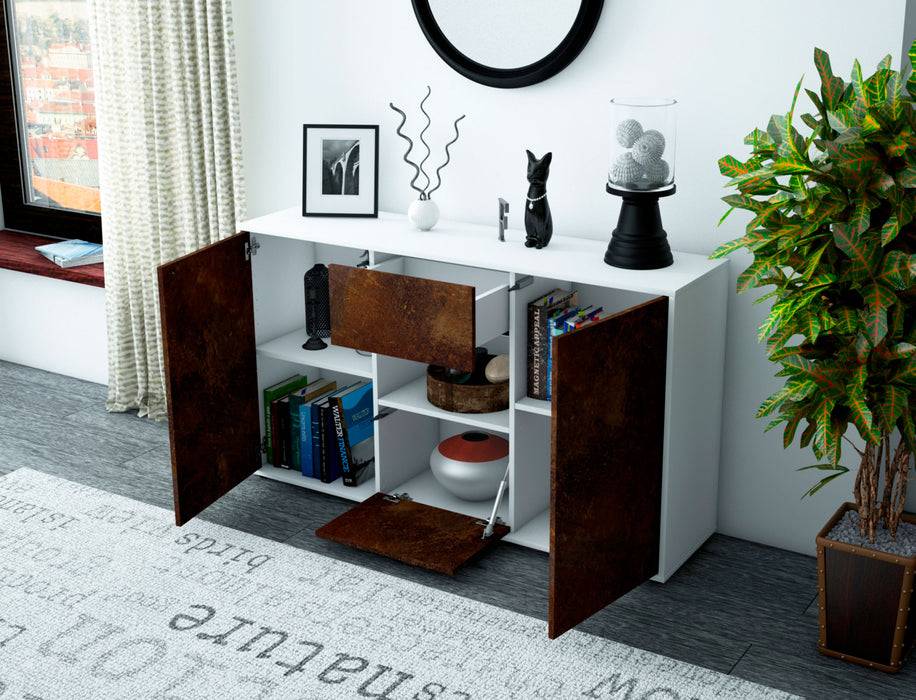 Stil Zeit Möbel Sideboard Doriana, Rost (136x79x35cm) 50% Rabatt mit kostenlosem Versand
