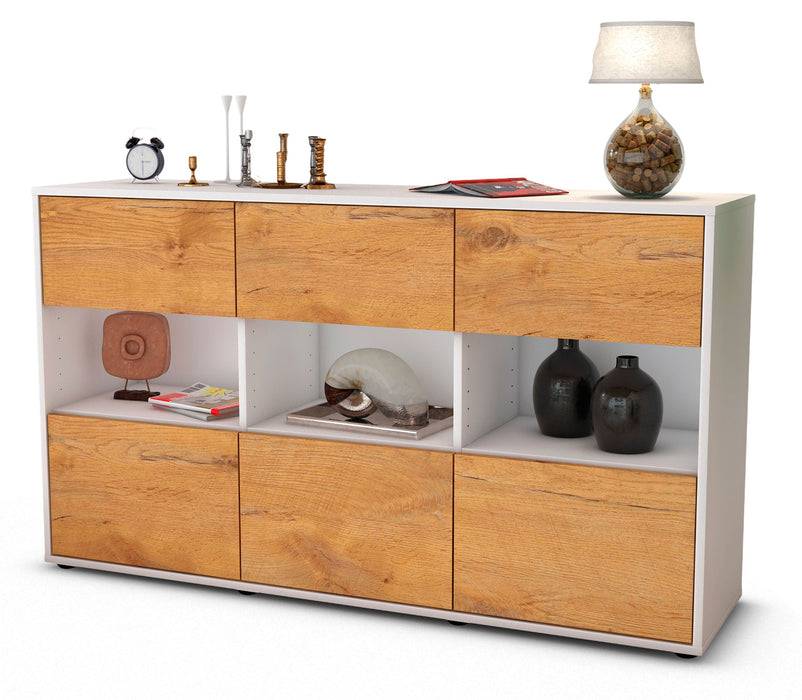 Stil Zeit Möbel Sideboard Dorett, Eiche (136x79x35cm) Clearance-Verkauf