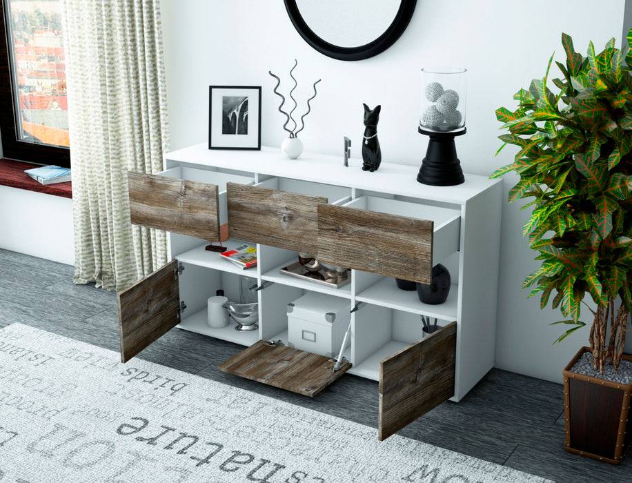 Stil Zeit Möbel Sideboard Dorett, Eiche (136x79x35cm) Clearance-Verkauf