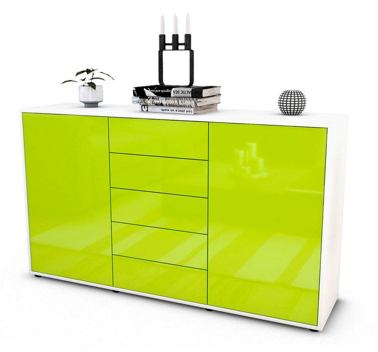 Stil Zeit Möbel Sideboard Dorelly, Grün (136x79x35cm) Begrenzt auf 3 Tage