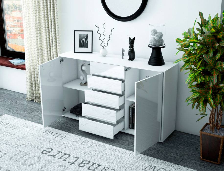 Stil Zeit Möbel Sideboard Dorelly, Grün (136x79x35cm) Begrenzt auf 3 Tage